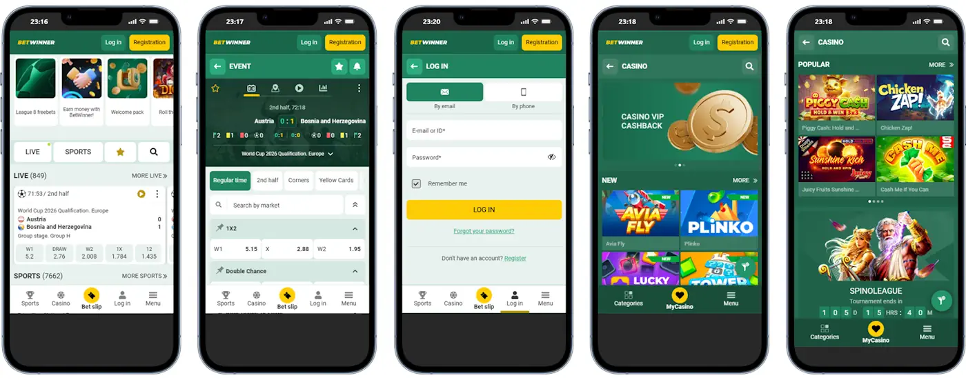 Betting Apps Betwinner Mobile Screenshot